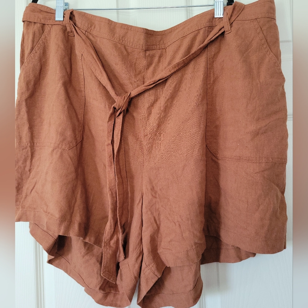 Soundstyle Dark Rust Shorts Relaxed Casual Bottoms NEW Women's Size 3XL